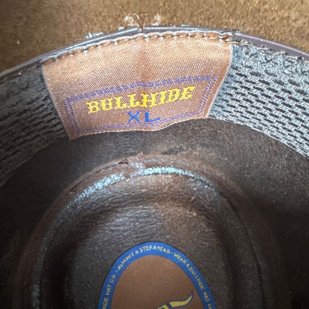 Bullhide Royston Leather Cowgirl Hat Brown Size XL - Picture 8 of 10